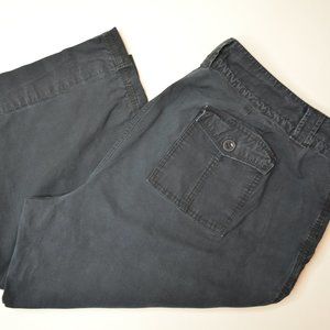 VENEZIA Plus Size 24 Women Faded BLACK Stretch Cropped Cuffed CAPRI Shorts Pants